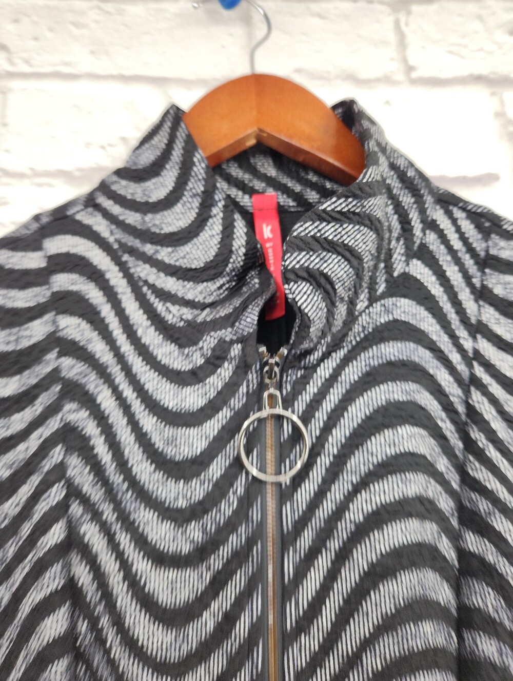 IC by Connie K Textured Zip Front Swing Jacket Size Small  Lagenlook Art to Wear - Picture 3 of 11
